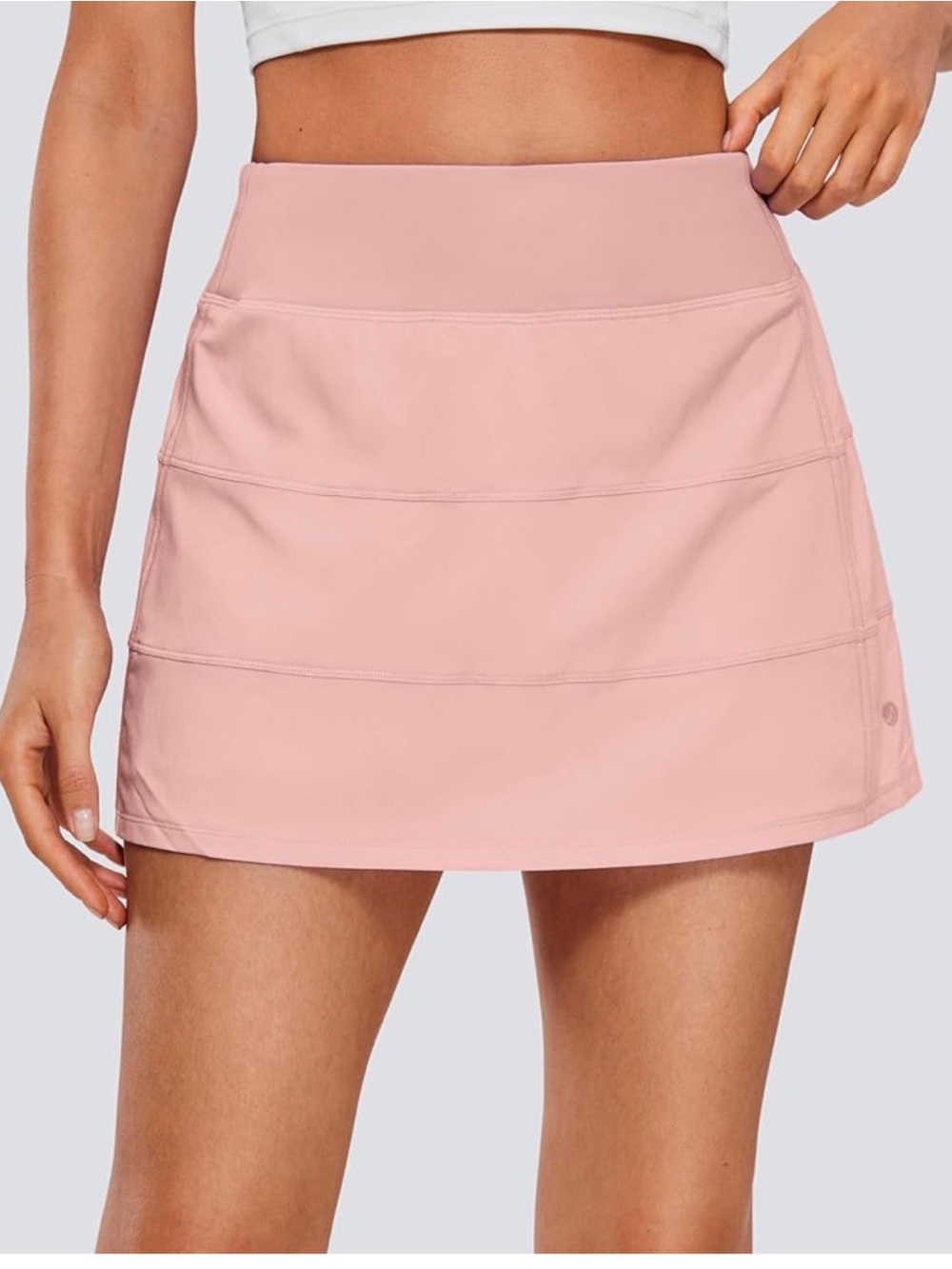 High-Waist Pink Active Skort